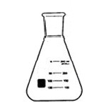 Erlenmeyer Flasks, Ground Joint Capacity 100mL. Outer joint size 24/40.