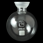 Round Bottom Flasks, Heavy Wall, Spherical Socket Joint Capacity: 250mL. Outer joint size: 35/20.
