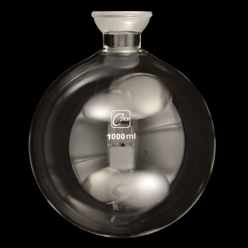 ACE Glass 6902-228 Single Neck Receiving Boiling Flask 35/20 Joint Round Bottom Heavy Wall Spherical 2L Capacity 