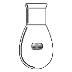 Evaporating Flasks, Single Neck Capacity 100mL. Outer joint size 19/22.