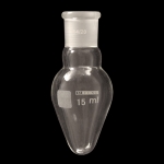 Pear Shape Flasks, Heavy Wall Capacity 15mL. Outer joint size 14/20.