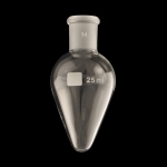 Pear Shape Flasks, Heavy Wall Capacity 25mL. Outer joint size 14/20.