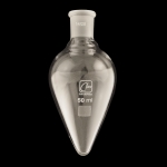 Pear Shape Flasks, Heavy Wall Capacity 50mL. Outer joint size 14/20.