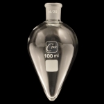 Pear Shape Flasks, Heavy Wall Capacity 100mL. Outer joint size 14/20.