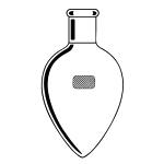 Pear Shape Flasks, Heavy Wall Capacity 5ml. Outer joint size 19/22.