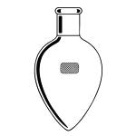 FL-0121: Pear Shape Flasks, Heavy Wall