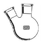 FL-0143: 2 Neck Round Bottom Flasks, Angled, Heavy Wall