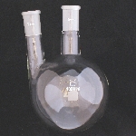2 Neck Round Bottom Flasks, Vertical, Heavy Wall Capacity 1000ml. Center joint 24/40. Vertical side joint 24/40.