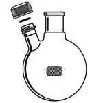 FL-0150: 2 Neck Round Bottom Flasks, Angled Inlet, Heavy Wall