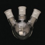 3 Neck Round Bottom Flasks, Angled, Heavy Wall, Low Capacity Capacity 50ml. Joints size: Center 14/20; Side 14/20.