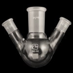 3 Neck Round Bottom Flasks, Angled, Heavy Wall, Low Capacity Capacity 50ml. Joints size: Center 24/40; Side 14/20.