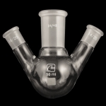 3 Neck Round Bottom Flasks, Angled, Heavy Wall, Low Capacity Capacity 50ml. Joints size: Center 24/40; Side 14/20.