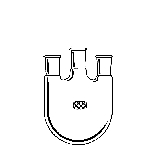 FL-0159: 3 Neck Round Bottom Flasks, Vertical, Heavy Wall, Low Capacity