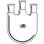 FL-0160: 3 Neck Round Bottom Flasks, Vertical, Heavy Wall