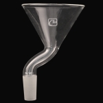 Powder Funnel, Offset Diameter 100mm. 24/40 Inner joint. C to C offset 40mm.