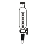 FN-1019: Cylindrical Separatory Funnel, Graduated, Lower Inner Joint, PTFE Stopcock
