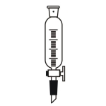 FN-1019: Cylindrical Separatory Funnel, Graduated, Lower Inner Joint, PTFE Stopcock