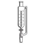 FN-1021: Cylindrical Addition Funnel, Graduated, PTFE Stopcock