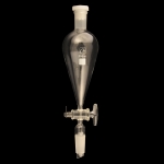 Squibb Separatory Funnel, Glass Stopcock and Ground Joint Capacity 250mL. Joints size 24/40. Bore size 4mm.
Overall length: 330mm.