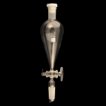 Squibb Separatory Funnel, Glass Stopcock and Ground Joint Capacity 250mL. Joints size 24/40. Bore size 4mm.
Overall length: 330mm.