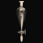 Squibb Separatory Funnel, Glass Stopcock and Ground Joint Capacity 500mL. Joints size 24/40. Bore size 4mm.