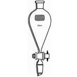 Squibb Separatory Funnel, Glass Stopcock and Ground Joint Capacity 125mL. Joints size 14/20. Bore size 2mm.