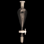 Squibb Separatory Funnel, PTFE Stopcock and Ground Joint Capacity 250mL. Joints size 24/40. Bore size 4mm.