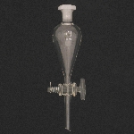 Squibb Separatory Funnel, Glass Stopcock Capacity 60ml. Joint size 14/20. Bore size 2mm.
Overall length: 220mm.