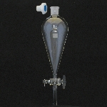 Squibb Separatory Funnel, Glass Stopcock Capacity 250ml. Joint size 19/22. Bore size 2mm.
Overall length: 290mm.