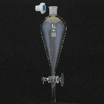 Squibb Separatory Funnel, Glass Stopcock Capacity 250ml. Joint size 19/22. Bore size 2mm.
Overall length: 290mm.