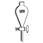 FN-1060: Squibb Separatory Funnel, Glass Stopcock