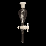 Squibb Separatory Funnel, PTFE Stopcock Capacity 30ml. Outer joint size 14/20. Key size 2mm.