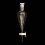 Squibb Separatory Funnel, PTFE Stopcock Capacity 250ml. Outer joint size 24/40. Bore size 2mm.
