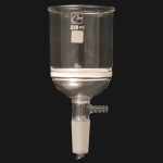 Filtration Buchner Funnels, Fritted, Ground Joint Capacity 250mL. Medium Porosity (G3). Lower inner joint 24/40.