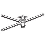 ST-4007: T Shaped Stopcock, Three Way, PTFE Plug